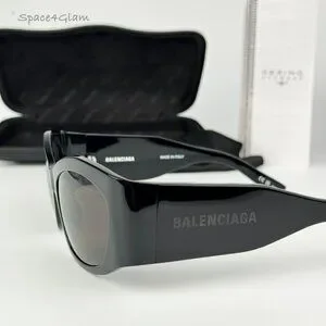 NEW Balenciaga BB0329S 003 Black Grey Geometric Unisex Sunglasses BB 0329S Balenciaga Women AUTHENTIC Sunglasses Black Grey Geometric  main image 4